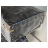 Lot of 2 Vintage Black Suitcases with Rivet Details Lot of 2 Vintage Black Suitcases with Rivet Details