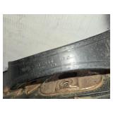 Lot of 2 Vintage Black Suitcases with Rivet Details Lot of 2 Vintage Black Suitcases with Rivet Details