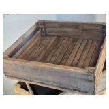 Lot of 3 Wooden Crates approx. 24 1/2" x 23" Lot of 3 Wooden Crates approx. 24 1/2" x 23"