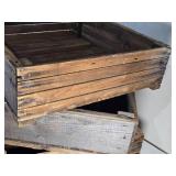 Lot of 3 Wooden Crates approx. 24 1/2" x 23" Lot of 3 Wooden Crates approx. 24 1/2" x 23"