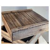 Lot of 3 Wooden Crates approx. 24 1/2" x 23" Lot of 3 Wooden Crates approx. 24 1/2" x 23"