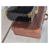 Lot of 2 Vintage Black and Brown Suitcases Lot of 2 Vintage Black and Brown Suitcases