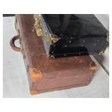 Lot of 2 Vintage Black and Brown Suitcases Lot of 2 Vintage Black and Brown Suitcases