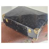 Lot of 2 Vintage Black and Brown Suitcases Lot of 2 Vintage Black and Brown Suitcases