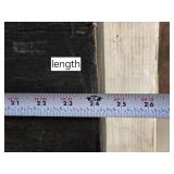 Black Wooden Storage Box measures approximately 24 inches in length, 13 inches in width, and 9 inches in height. Black Wooden Storage Box measures approximately 24 inches in length, 13 inches in width, and 9 inches in height.