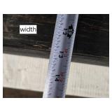 Black Wooden Storage Box measures approximately 24 inches in length, 13 inches in width, and 9 inches in height. Black Wooden Storage Box measures approximately 24 inches in length, 13 inches in width, and 9 inches in height.