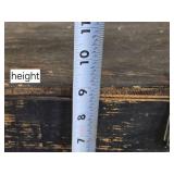Black Wooden Storage Box measures approximately 24 inches in length, 13 inches in width, and 9 inches in height. Black Wooden Storage Box measures approximately 24 inches in length, 13 inches in width, and 9 inches in height.