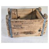 Vintage Wooden Ammo Crate for .30 Caliber Tracer M25 Cartridges Vintage Wooden Ammo Crate for .30 Caliber Tracer M25 Cartridges