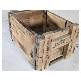 Vintage Wooden Ammo Crate for .30 Caliber Tracer M25 Cartridges Vintage Wooden Ammo Crate for .30 Caliber Tracer M25 Cartridges