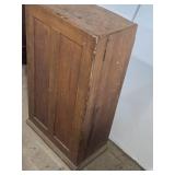 Vintage Wooden Storage Cabinet with Hinged Lid approx. 20 1/2" wide, 11 1/2" deep, 36" tall Vintage Wooden Storage Cabinet with Hinged Lid approx. 20 1/2" wide, 11 1/2" deep, 36" tall