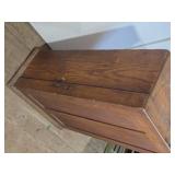 Vintage Wooden Storage Cabinet with Hinged Lid approx. 20 1/2" wide, 11 1/2" deep, 36" tall Vintage Wooden Storage Cabinet with Hinged Lid approx. 20 1/2" wide, 11 1/2" deep, 36" tall