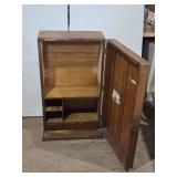 Vintage Wooden Storage Cabinet with Hinged Lid approx. 20 1/2" wide, 11 1/2" deep, 36" tall Vintage Wooden Storage Cabinet with Hinged Lid approx. 20 1/2" wide, 11 1/2" deep, 36" tall