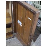 Vintage Wooden Storage Cabinet with Hinged Lid approx. 20 1/2" wide, 11 1/2" deep, 36" tall Vintage Wooden Storage Cabinet with Hinged Lid approx. 20 1/2" wide, 11 1/2" deep, 36" tall