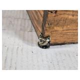 Wooden Storage Box with Cat Like Metal Accents for Feet, approx. 14" wide Wooden Storage Box with Cat Like Metal Accents for Feet, approx. 14" wide