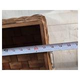 Lot of 3 Wicker Baskets, 1 is lidded Lot of 3 Wicker Baskets, 1 is lidded