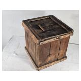 Antique Wooden Crate with Sliding Lid Antique Wooden Crate with Sliding Lid