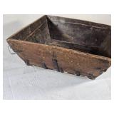 Antique Wooden Square Tray approximately 14 inches across Antique Wooden Square Tray approximately 14 inches across