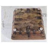 Antique Wooden Square Tray approximately 14 inches across Antique Wooden Square Tray approximately 14 inches across