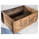 The J.R. Watkins Company from Winona, Minnesota, U.S.A Vintage Wooden Crate approx. 26" Long The J.R. Watkins Company from Winona, Minnesota, U.S.A Vintage Wooden Crate approx. 26" Long