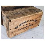The Arrow H&H Electric Co Wooden Crate approximately 17 1/2 inches in length. The Arrow H&H Electric Co Wooden Crate approximately 17 1/2 inches in length.