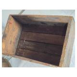 Vintage Gray Ribbon Brand Wooden Prune Box and other Wooden Cylinder Shaped Box with Lid Vintage Gray Ribbon Brand Wooden Prune Box and other Wooden Cylinder Shaped Box with Lid
