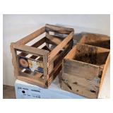 Lot of 2 Vintage Wooden Fruit Crates Lot of 2 Vintage Wooden Fruit Crates