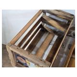 Lot of 2 Vintage Wooden Fruit Crates Lot of 2 Vintage Wooden Fruit Crates