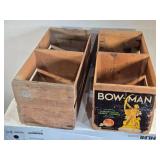 BOW-MAN Brand Wooden Orange Crate and Other Crate BOW-MAN Brand Wooden Orange Crate and Other Crate