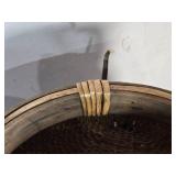 Woven Basket and Plastic Flower Pot Woven Basket and Plastic Flower Pot