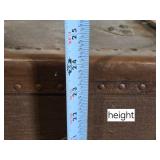 Antique Wooden Trunk approximately 34 1/2 inches in length, 20 inches in width, and 24 inches in height. Antique Wooden Trunk approximately 34 1/2 inches in length, 20 inches in width, and 24 inches in height.