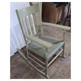 Green Wooden Rocking Chair Green Wooden Rocking Chair