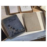 Assorted Vintage Books, Wooden Boxes, and Picture Frames Assorted Vintage Books, Wooden Boxes, and Picture Frames