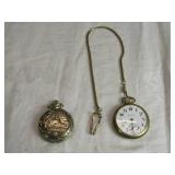 Hamilton Pocket Watch with Chain and Other Pocket Watch Hamilton Pocket Watch with Chain and Other Pocket Watch