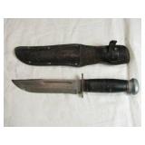 RH Pal 36 Fixed Blade Knife with Leather Sheath Made in the USA total length 11" RH Pal 36 Fixed Blade Knife with Leather Sheath Made in the USA total length 11"