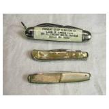 Farmers Co-Op Elevator Co. Pocket Knife and 2 Others Farmers Co-Op Elevator Co. Pocket Knife and 2 Others