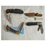 Vintage Knife Collection including Amundson Peterson Folding Knife, Cub Hunter Fixed Blade, and Kwick Kut Barlow Pocket Knife Vintage Knife Collection including Amundson Peterson Folding Knife, Cub Hunter Fixed Blade, and Kwick Kut Barlow Pocket Knife