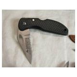 Vintage Knife Collection including Amundson Peterson Folding Knife, Cub Hunter Fixed Blade, and Kwick Kut Barlow Pocket Knife Vintage Knife Collection including Amundson Peterson Folding Knife, Cub Hunter Fixed Blade, and Kwick Kut Barlow Pocket Knife