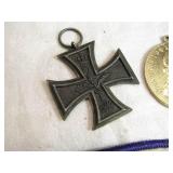Iron Cross Medal 1914, Franc Joseph I Medal, and M Club Monte Patch Iron Cross Medal 1914, Franc Joseph I Medal, and M Club Monte Patch