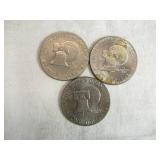 Lot of 3 Eisenhower Bicentennial Dollar Coins Lot of 3 Eisenhower Bicentennial Dollar Coins