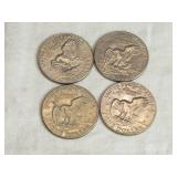 Lot of 4 1974 Eisenhower Dollar Coins Lot of 4 1974 Eisenhower Dollar Coins