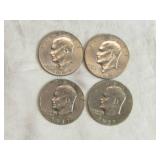 Lot of 4 Eisenhower Dollar Coins 1977 and 1978 Lot of 4 Eisenhower Dollar Coins 1977 and 1978