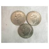 Lot of 3 1976 Eisenhower Bicentennial Dollar Coins Lot of 3 1976 Eisenhower Bicentennial Dollar Coins