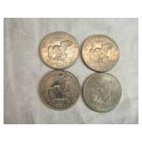 Lot of 4 Eisenhower Dollar Coins 1971 Lot of 4 Eisenhower Dollar Coins 1971