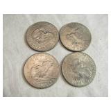 Lot of 4 1972 Eisenhower Dollar Coins Lot of 4 1972 Eisenhower Dollar Coins