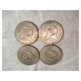 Lot of 4 Eisenhower 1972 Dollar Coins Lot of 4 Eisenhower 1972 Dollar Coins
