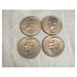 Lot of 4 Eisenhower 1971 One Dollar Coins Lot of 4 Eisenhower 1971 One Dollar Coins