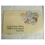 United States Mint 1988 Uncirculated Coin Set United States Mint 1988 Uncirculated Coin Set