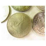 Lot of 5 Deutsche Mark Coins Featuring 1972 Munich Olympics Commemorative Design Lot of 5 Deutsche Mark Coins Featuring 1972 Munich Olympics Commemorative Design