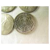 Lot of 5 Deutsche Mark Coins Featuring 1972 Munich Olympics Commemorative Design Lot of 5 Deutsche Mark Coins Featuring 1972 Munich Olympics Commemorative Design