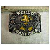 Los Angeles Dodgers 1988 and Oakland Athletics 1989 World Champions Belt Buckles Los Angeles Dodgers 1988 and Oakland Athletics 1989 World Champions Belt Buckles